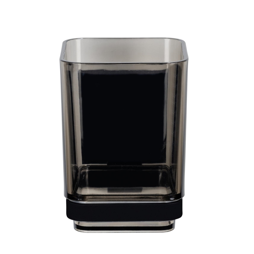 WENKO 71443800 - Vaso de baño VACUUM-LOC QUADRO ED 7,5x10 cm negro