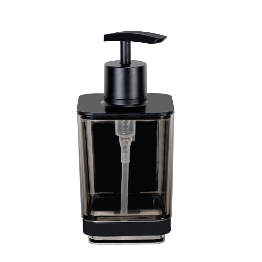 WENKO 71444800 - Dispensador de jabón VACUUM-LOC QUADRO ED 7,5 x 16 cm negro
