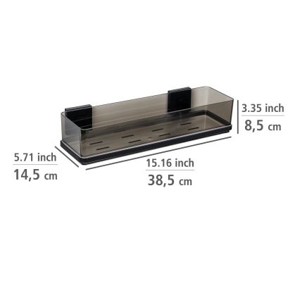 WENKO 71446800 - Repisa VACUUM-LOC QUADRO ED 38,5x14,5 cm negra