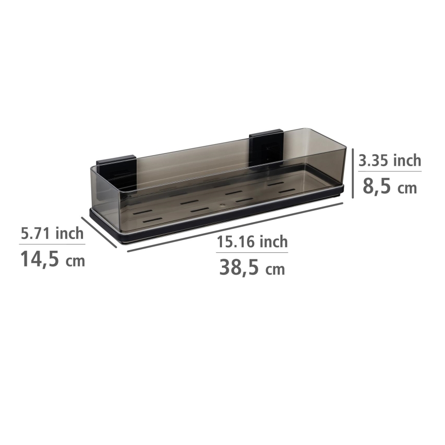 WENKO 71446800 - Repisa VACUUM-LOC QUADRO ED 38,5x14,5 cm negra