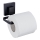 WENKO 71447800 - Soporte para papel higiénico VACUUM-LOC QUADRO ED 14x11 cm negro