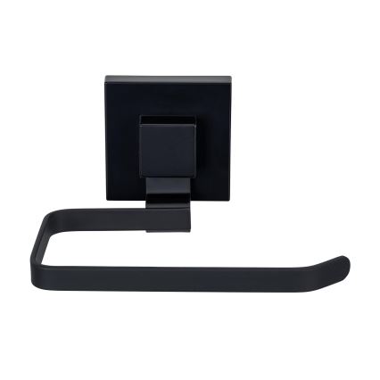 WENKO 71447800 - Soporte para papel higiénico VACUUM-LOC QUADRO ED 14x11 cm negro