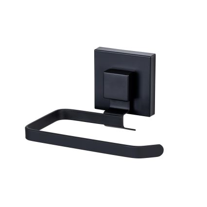 WENKO 71447800 - Soporte para papel higiénico VACUUM-LOC QUADRO ED 14x11 cm negro