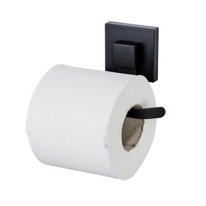 WENKO 71447800 - Soporte para papel higiénico VACUUM-LOC QUADRO ED 14x11 cm negro