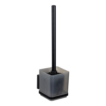 WENKO 71450800 - Set WC VACUUM-LOC QUADRO ED 9,5x37 cm negro