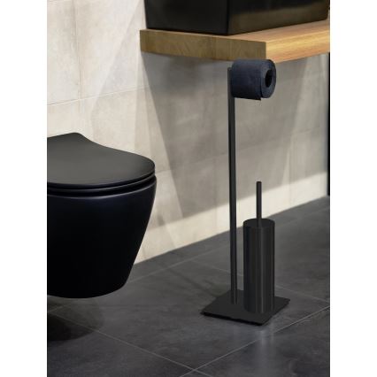 WENKO 71556800 - Set WC RECCO 20x71,5 cm negro