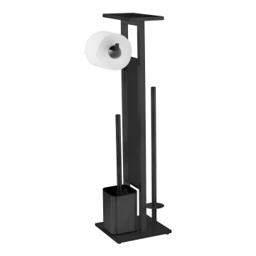 WENKO 71558800 - Set para WC DEBAR 21x70,5 cm acero inoxidable/negro