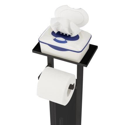 WENKO 71558800 - Set para WC DEBAR 21x70,5 cm acero inoxidable/negro