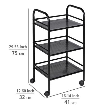 WENKO 71560800 - Carrito 41x75 cm negro