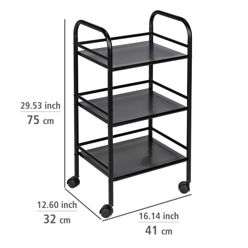 WENKO 71560800 - Carrito 41x75 cm negro