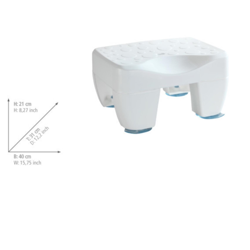 WENKO 73361100-Taburete para bañera SECURA 40x31 cm blanco/transparente