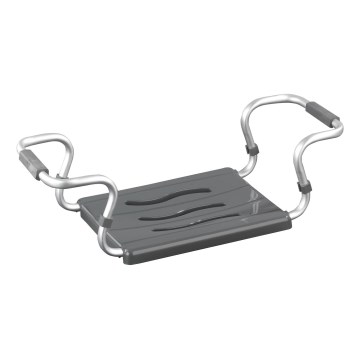 WENKO 73392500-Asiento de seguridad para baño 26x18 cm plateado/antracita