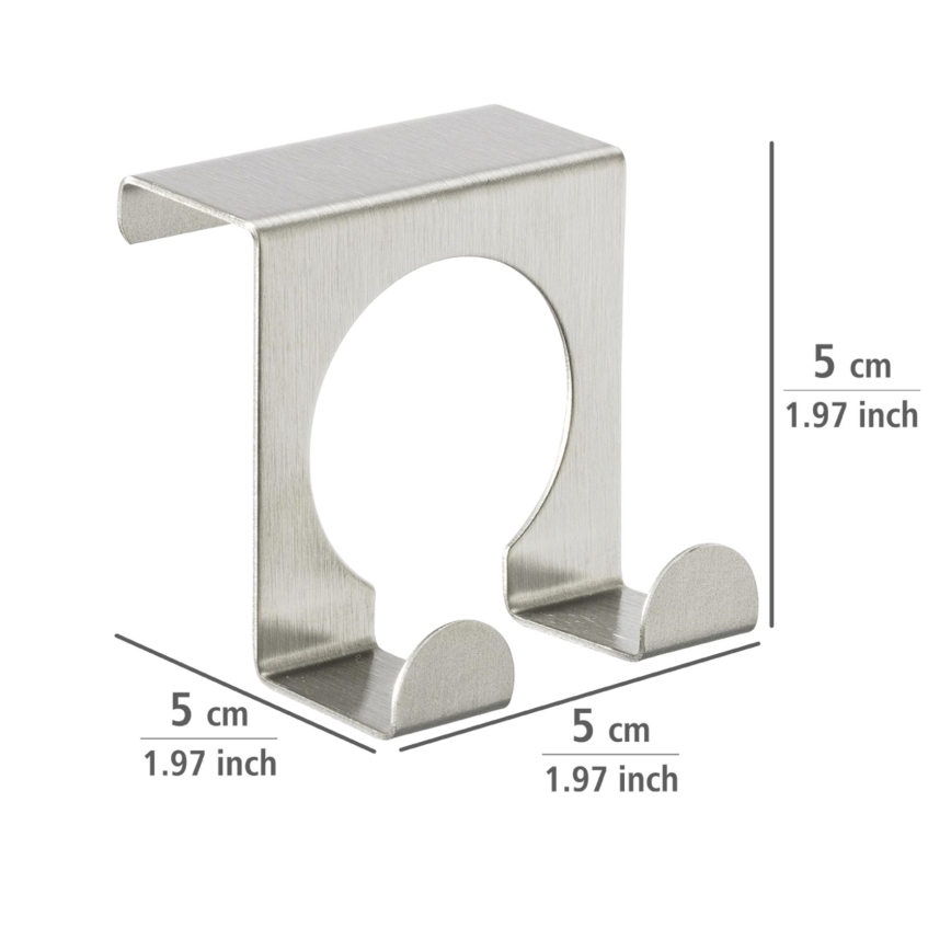 WENKO 8411100 - Gancho 5x5 cm acero inoxidable/plateado