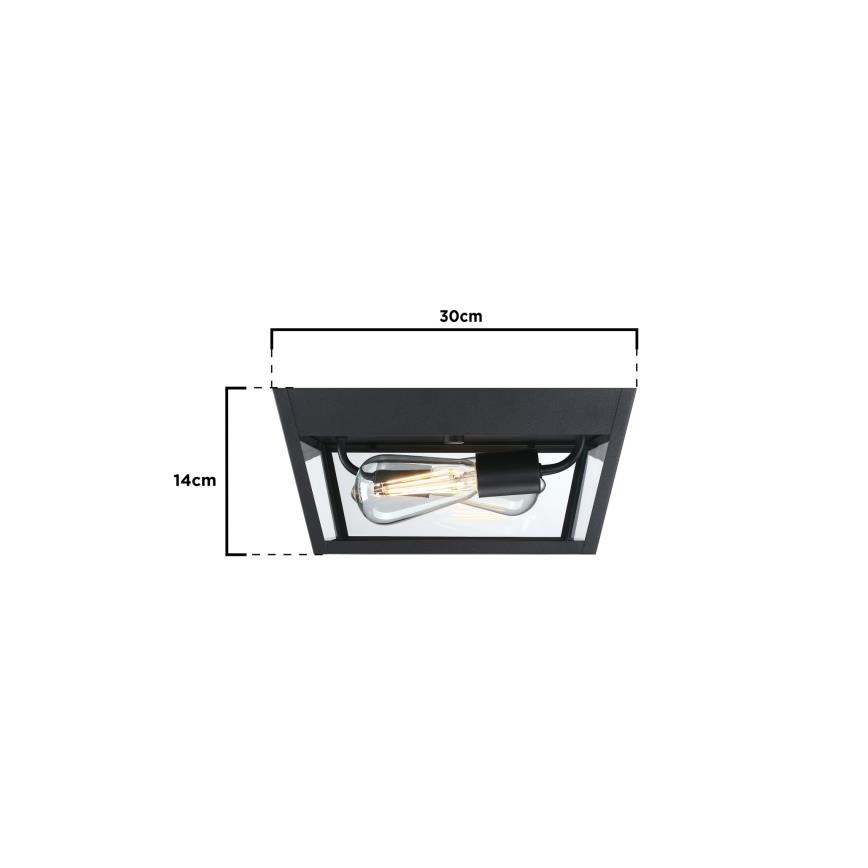 Westinghouse 61219 - Plafón de exterior PETERSON 2xE27/40W/230V IP44