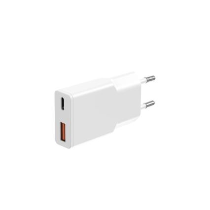 Winner Group - Adaptador de carga GaN 1xUSB-A + 1xUSB-C 30W blanco