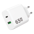 Winner Group - Adaptador de carga rápida 1xUSB-C + 1xUSB-A Power Delivery 65W blanco