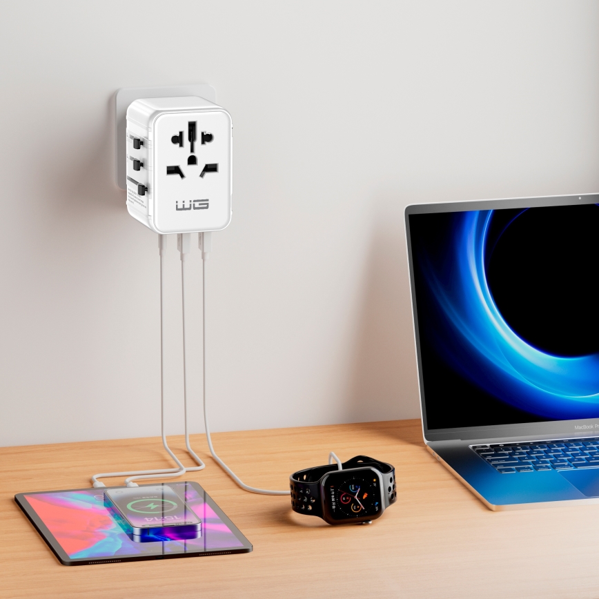 Winner Group - Adaptador de viaje con carga rápida Power Delivery 20 W, blanco