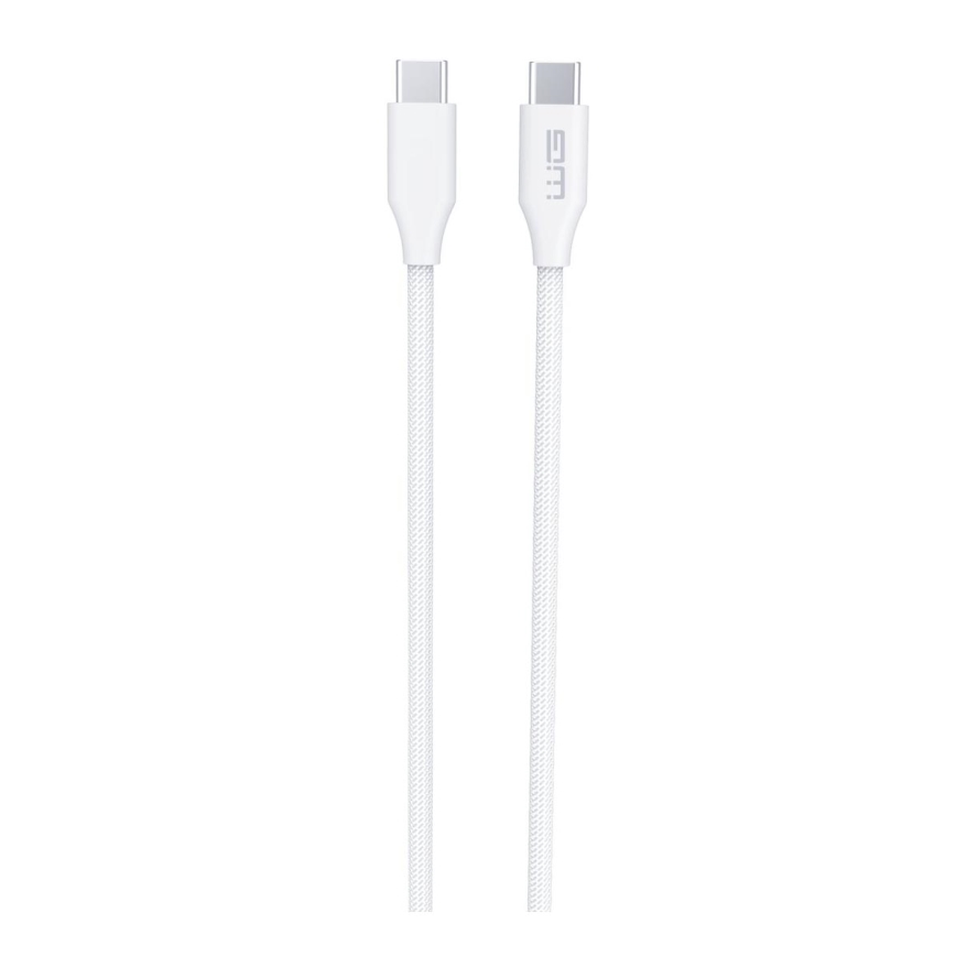 Winner Group - Cable USB USB-C / USB-C 120W 1,5m blanco