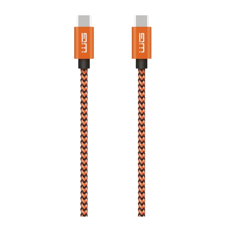 Winner Group - Cable USB USB-C / USB-C 60W 1m naranja