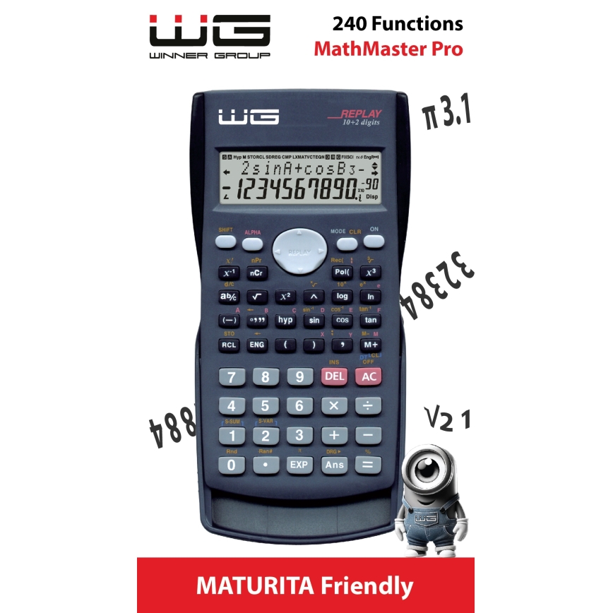 Winner Group - Calculadora científica MathMaster Pro 1xLR44 negro