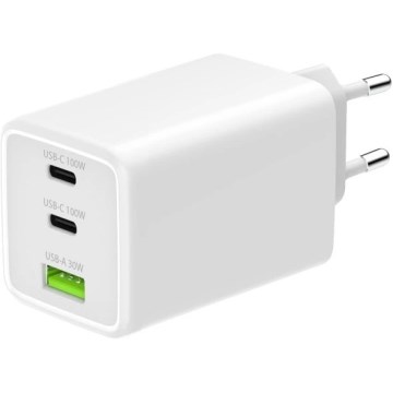 Winner Group - Cargador GaN 1xUSB-A + 2xUSB-C 100W blanco