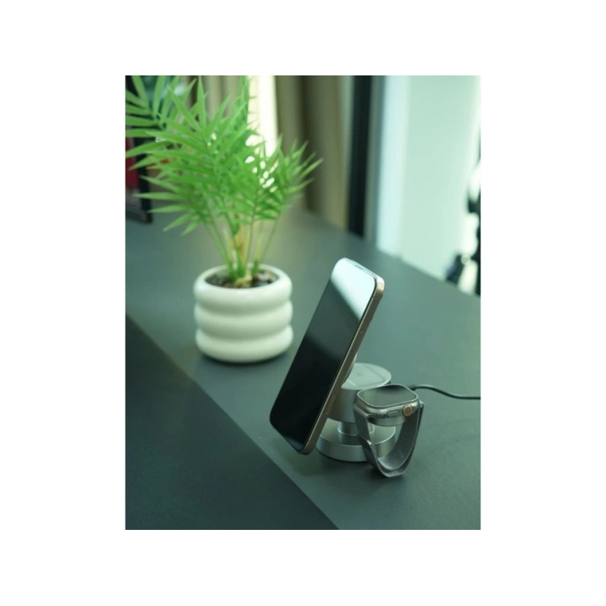 Winner Group - Cargador inalámbrico 4 en 1 MUSH8OOM 27W antracita