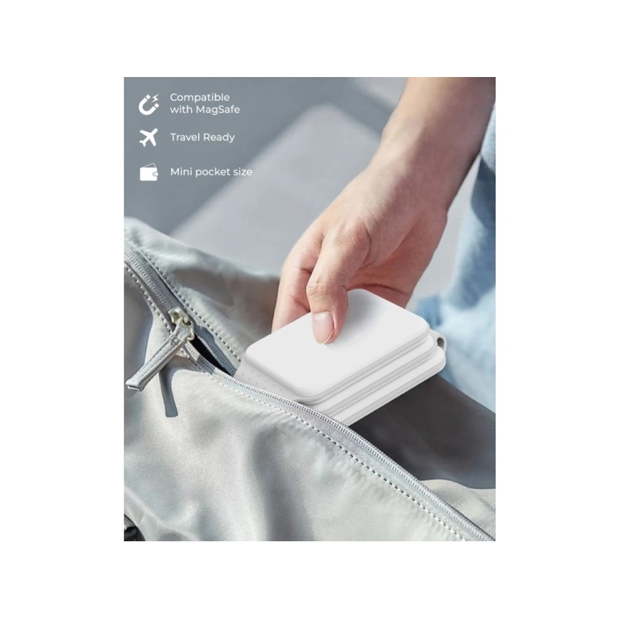 Winner Group - Cargador inalámbrico plegable 3 en 1 MAXFLEX 22,5 W blanco