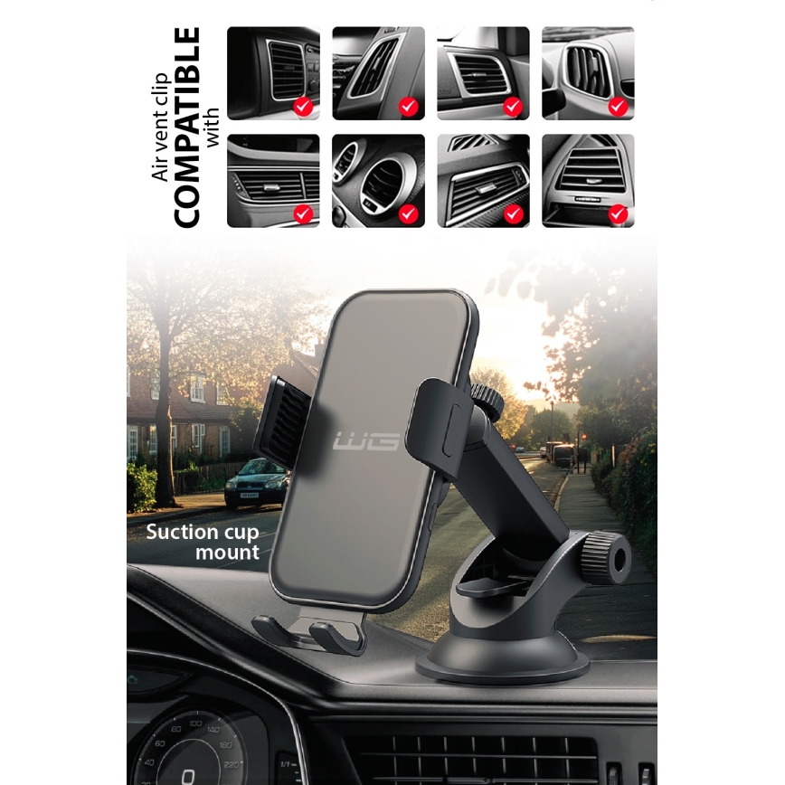 Winner Group - Cargador inalámbrico y soporte para coche 15W
