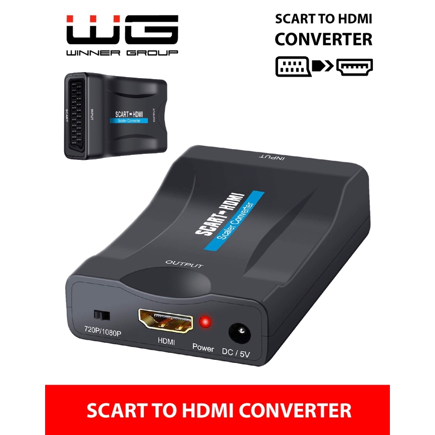 Winner Group - Conversor de audio y vídeo SCART a HDMI