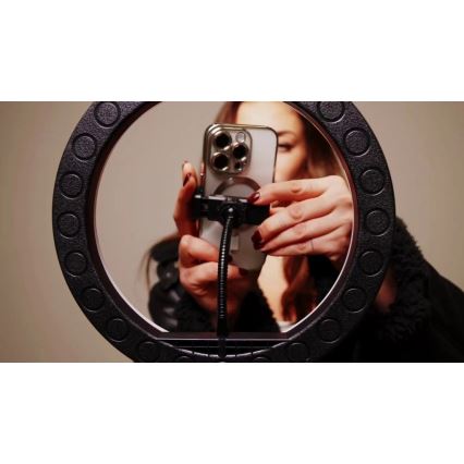 Winner Group - Lámpara de pie LED RGB regulable con trípode y soporte para vlogs LED/10W/5V