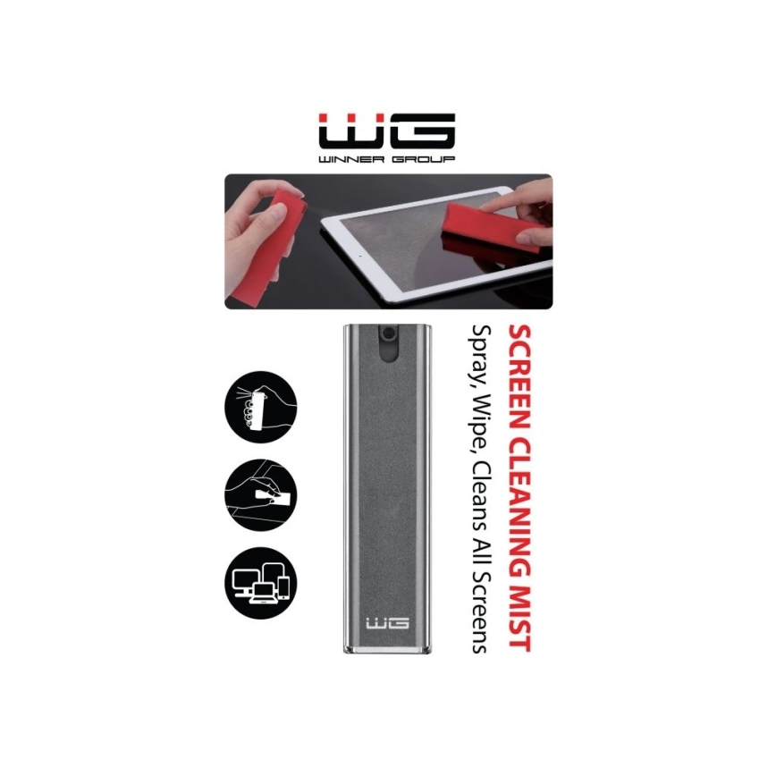 Winner Group - Limpiador de pantalla 2 en 1 negro