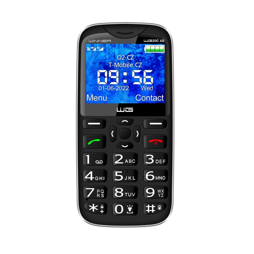 Winner Group - Teléfono móvil para personas mayores 1600 mAh negro
