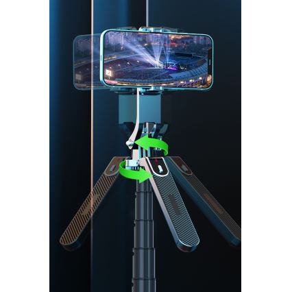 Winner Group - Palo selfie 3en1 con un soporte 55 mAh 180 cm negro