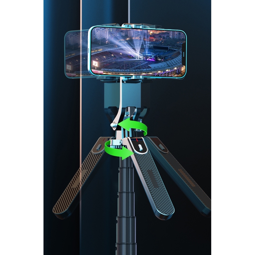 Winner Group - Palo selfie 3en1 con un soporte 55 mAh 180 cm negro