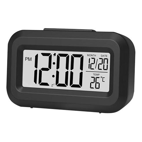 Winner Group - Reloj despertador con pantalla LCD y termómetro 2xAAA negro