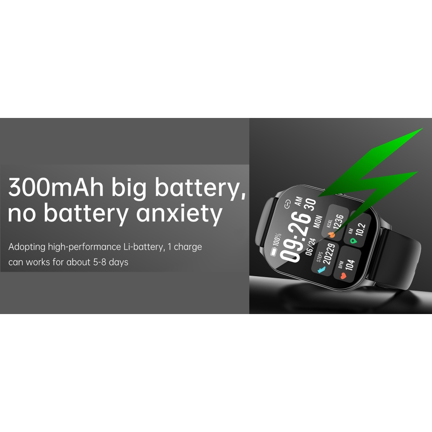 Winner Group - Reloj inteligente AirFlexOn 300 mAh IP68 plata