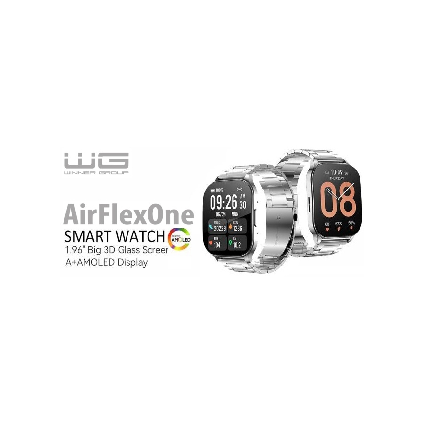 Winner Group - Reloj inteligente AirFlexOn 300 mAh IP68 plata