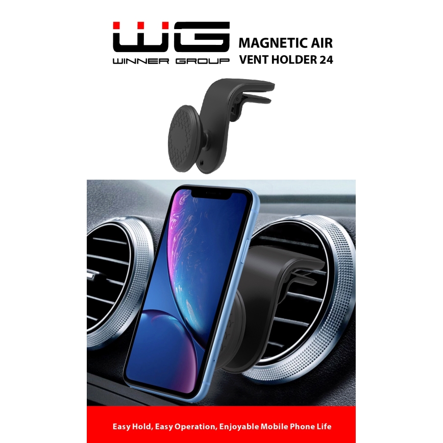 Winner Group - Soporte magnético para teléfono en el coche negro