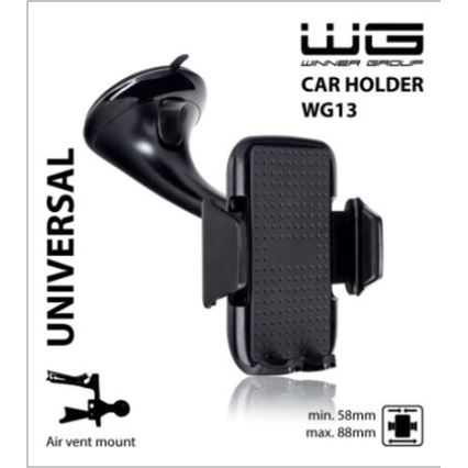 Winner Group - Soporte para móvil de coche para parabrisas negro
