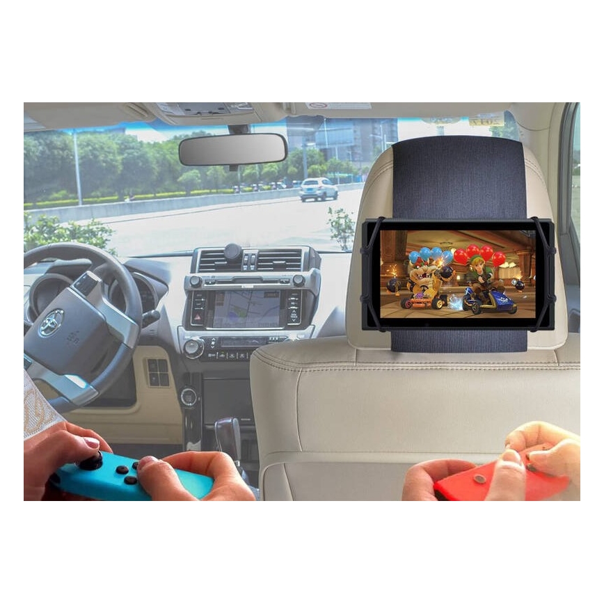 Winner Group - Soporte para tablet de coche con velcro negro