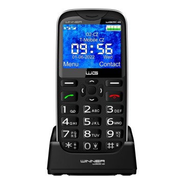 Winner Group - Teléfono móvil para personas mayores 1600 mAh negro