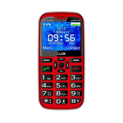 Winner Group - Teléfono móvil para personas mayores 1600 mAh rojo