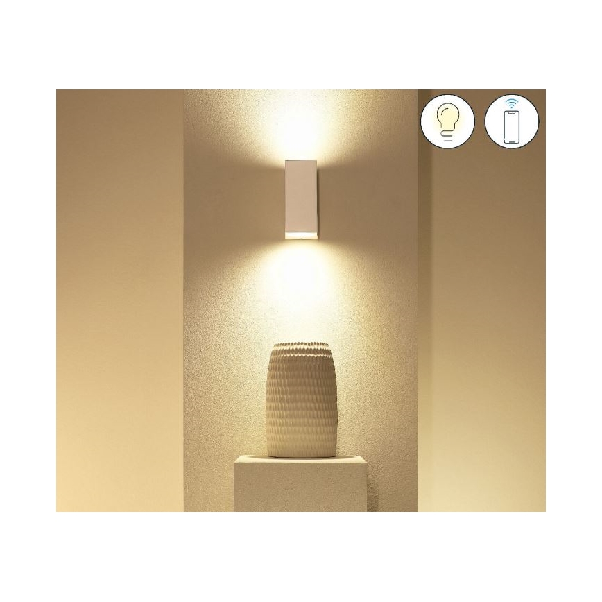 WiZ - Aplique LED RGBW regulable UP&DOWN 2xGU10/4,7W/230V 2200-6500K Wi-Fi CRI 90 blanco
