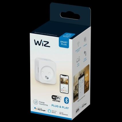 WiZ - Enchufe inteligente E 2300W + medidor de potencia Wi-Fi