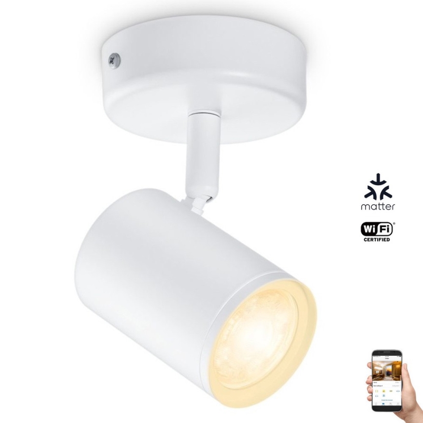 WiZ - Foco LED regulable IMAGEO 1xGU10/4,9W/230V 2700-6500K CRI 90 Wi-Fi blanco