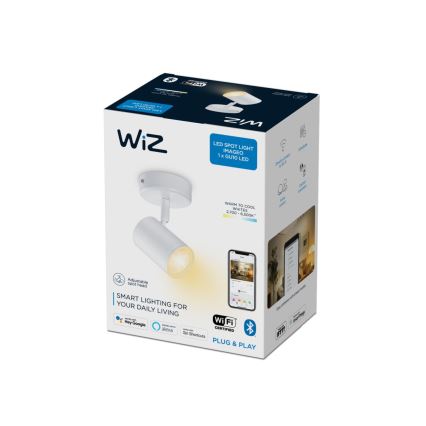 WiZ - Foco LED regulable IMAGEO 1xGU10/4,9W/230V 2700-6500K CRI 90 Wi-Fi blanco