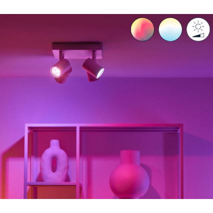 WiZ - LED RGBW Foco regulable IMAGEO 4xGU10/4,9W/230V 2200-6500K Wi-Fi CRI 90 blanco