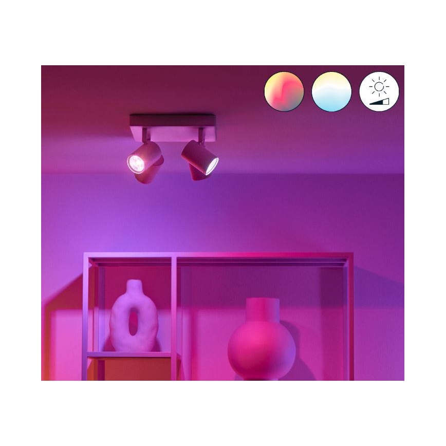 WiZ - LED RGBW Foco regulable IMAGEO 4xGU10/4,9W/230V 2200-6500K Wi-Fi CRI 90 blanco