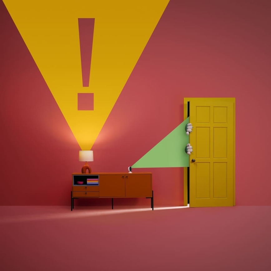 WiZ - Juego para vigilar el hogar: 1x cámara + 3x bombilla LED RGB A60 E27/8,5W/230V Wi-Fi