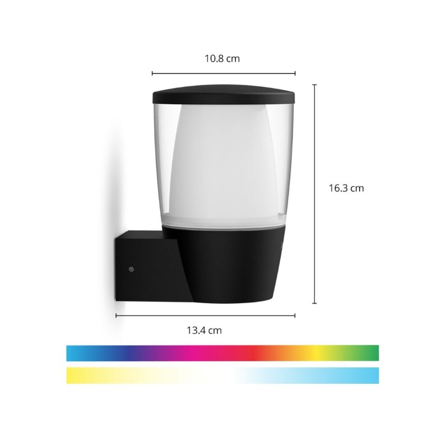 WiZ - Aplique LED RGBW regulable para exteriores ELPAS LED/8,5W/230V 2700-5000K IP44 Wi-Fi